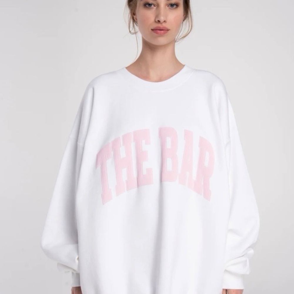 The Bar White and Pink Sweatshirt